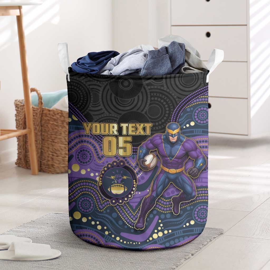 Custom Storm Laundry Basket Warrior Mascot With Aboriginal Indigenous