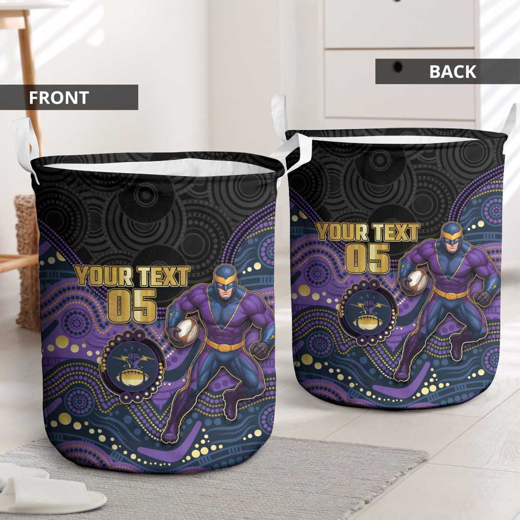 Custom Storm Laundry Basket Warrior Mascot With Aboriginal Indigenous