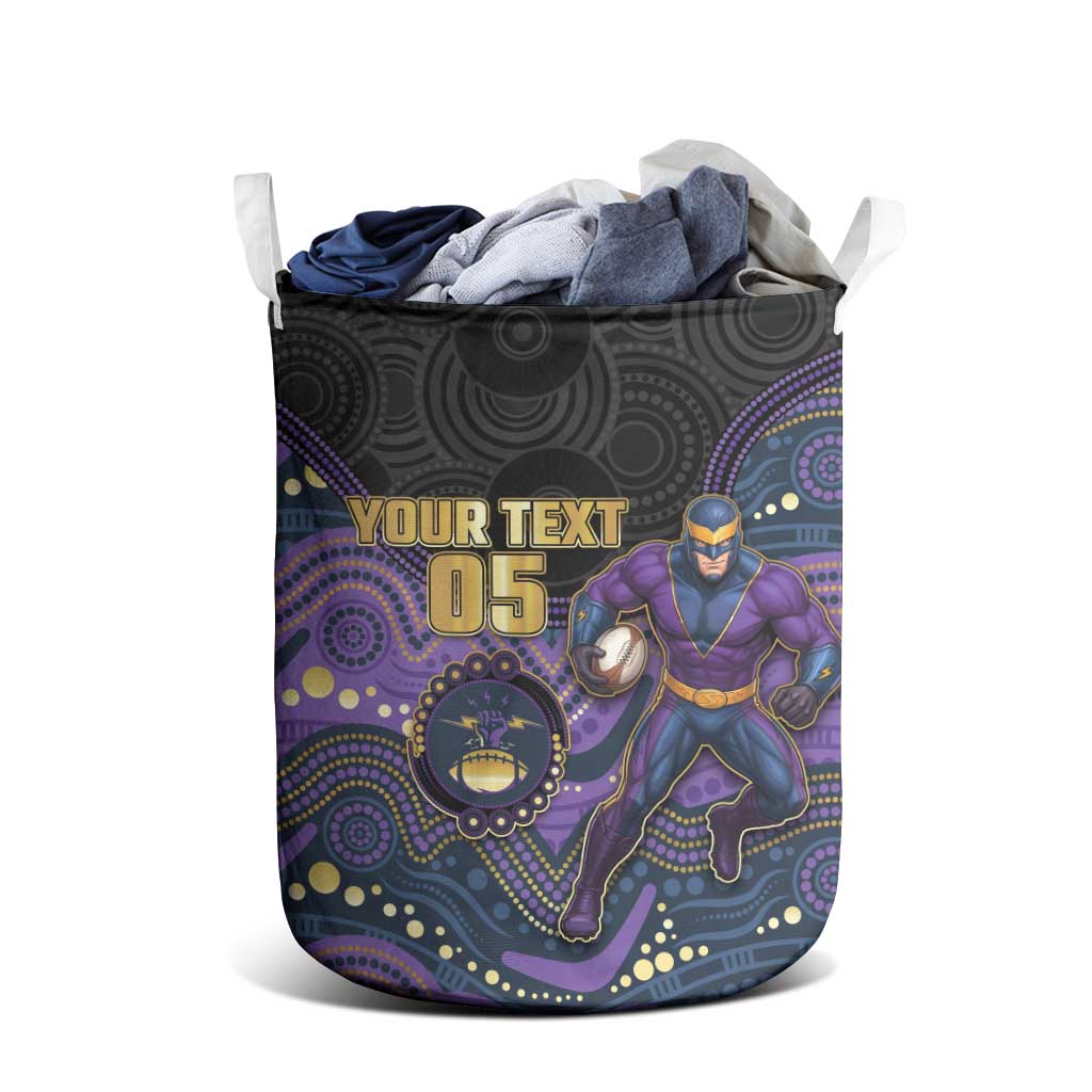 Custom Storm Laundry Basket Warrior Mascot With Aboriginal Indigenous