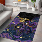Custom Storm Area Rug Warrior Mascot With Aboriginal Indigenous