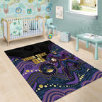 Custom Storm Area Rug Warrior Mascot With Aboriginal Indigenous
