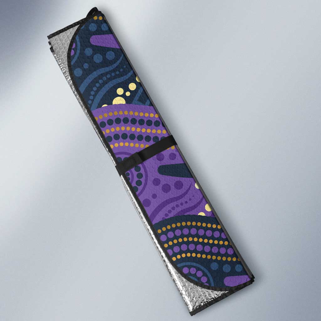 Custom Storm Auto Sun Shade Warrior Mascot With Aboriginal Indigenous