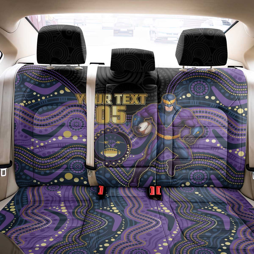 Custom Storm Back Car Seat Cover Warrior Mascot With Aboriginal Indigenous