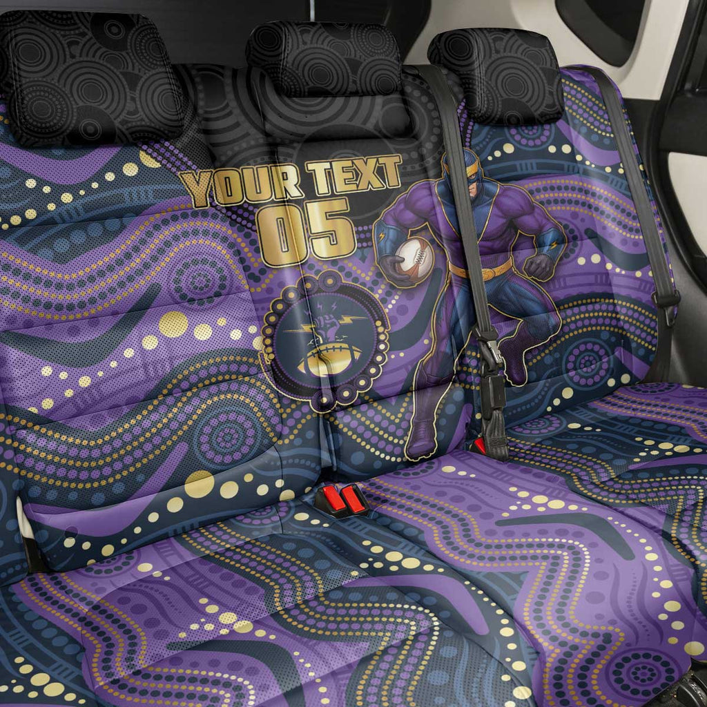 Custom Storm Back Car Seat Cover Warrior Mascot With Aboriginal Indigenous