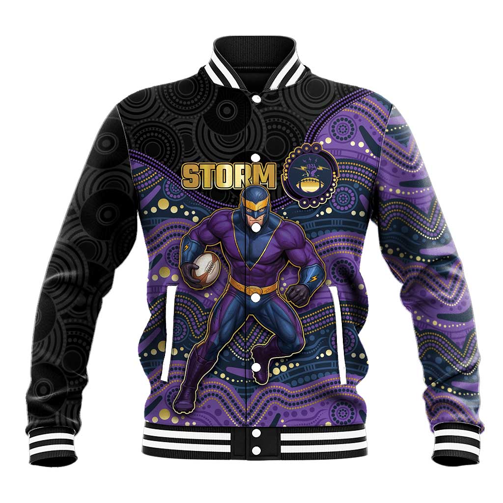 Custom Storm Baseball Jacket Warrior Mascot With Aboriginal Indigenous