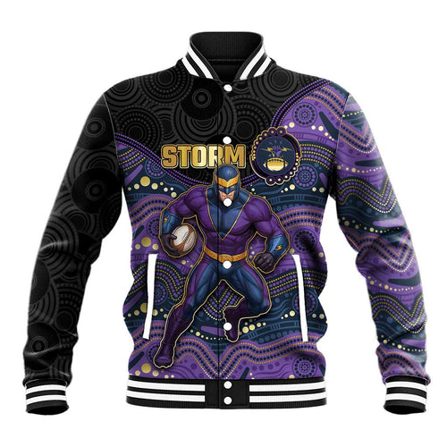 Custom Storm Baseball Jacket Warrior Mascot With Aboriginal Indigenous