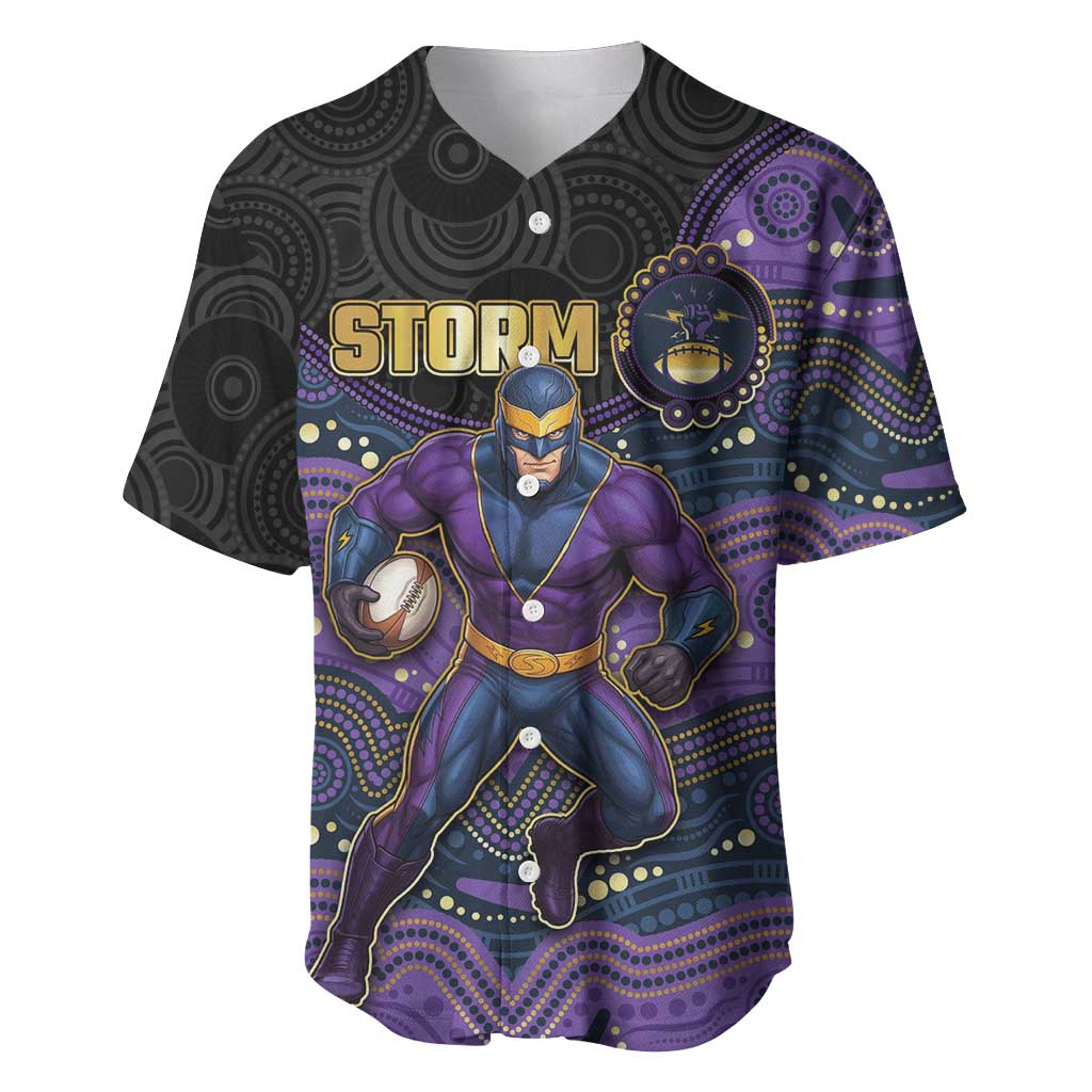 Custom Storm Baseball Jersey Warrior Mascot With Aboriginal Indigenous