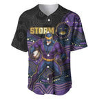 Custom Storm Baseball Jersey Warrior Mascot With Aboriginal Indigenous