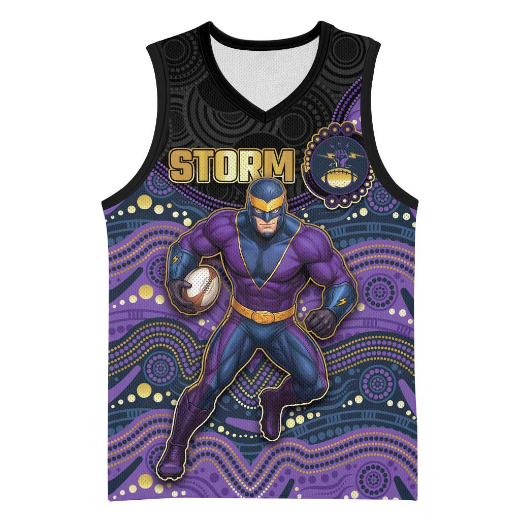 Custom Storm Basketball Jersey Warrior Mascot With Aboriginal Indigenous