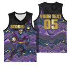 Custom Storm Basketball Jersey Warrior Mascot With Aboriginal Indigenous