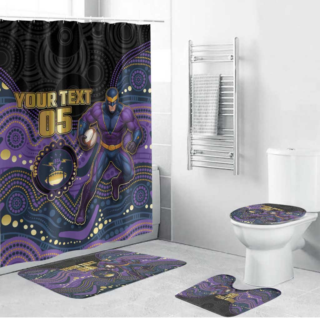 Custom Storm Bathroom Set Warrior Mascot With Aboriginal Indigenous