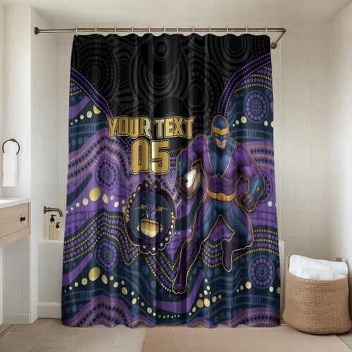 Custom Storm Bathroom Set Warrior Mascot With Aboriginal Indigenous