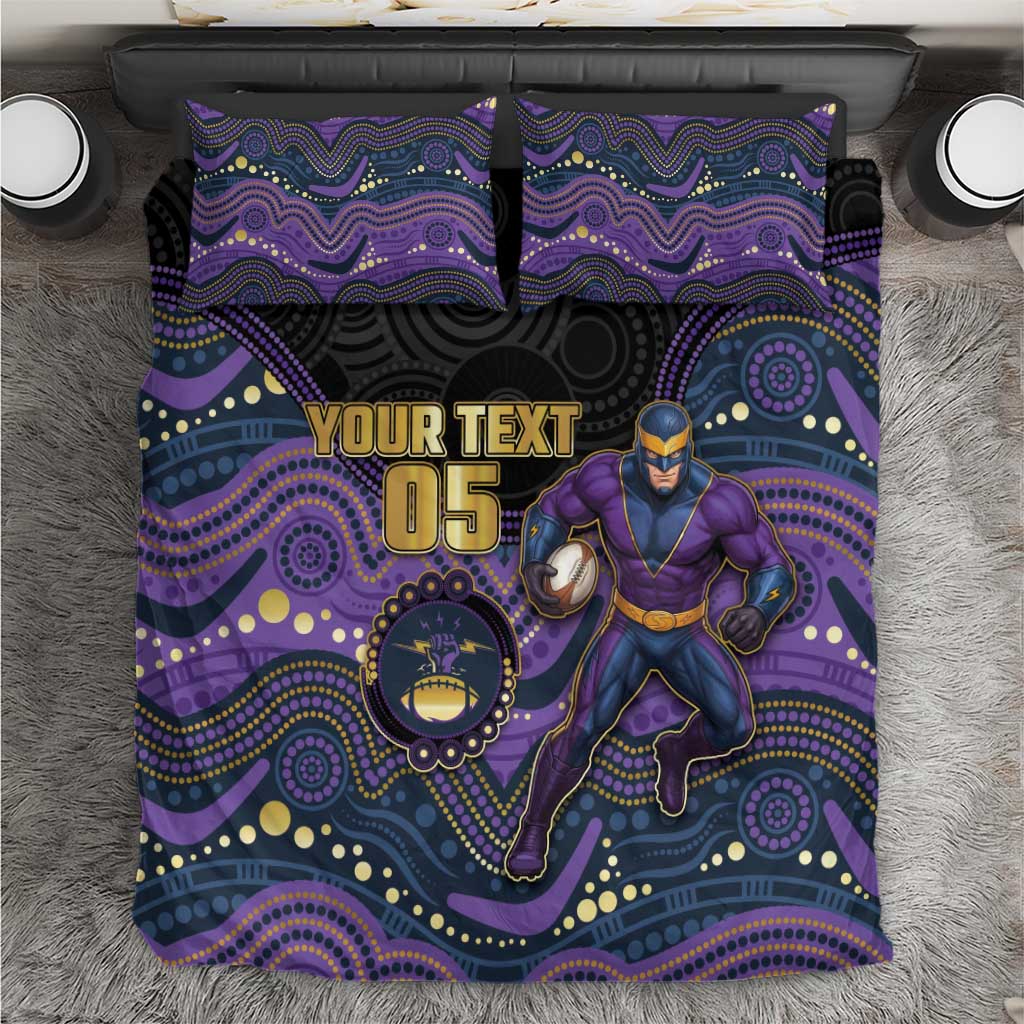 Custom Storm Bedding Set Warrior Mascot With Aboriginal Indigenous