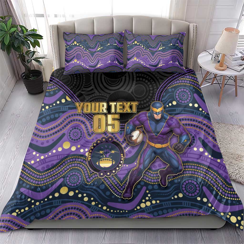 Custom Storm Bedding Set Warrior Mascot With Aboriginal Indigenous
