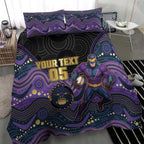 Custom Storm Bedding Set Warrior Mascot With Aboriginal Indigenous