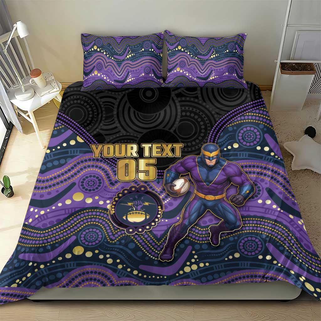 Custom Storm Bedding Set Warrior Mascot With Aboriginal Indigenous