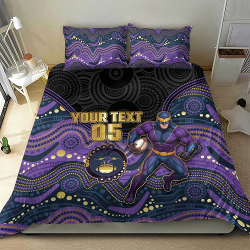 Custom Storm Bedding Set Warrior Mascot With Aboriginal Indigenous
