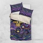 Custom Storm Bedding Set Warrior Mascot With Aboriginal Indigenous
