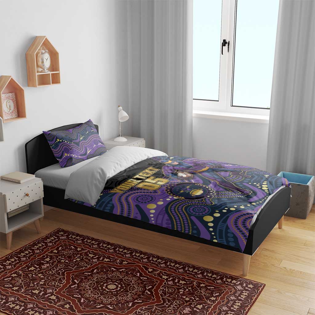 Custom Storm Bedding Set Warrior Mascot With Aboriginal Indigenous