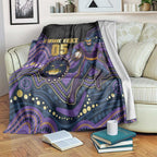 Custom Storm Blanket Warrior Mascot With Aboriginal Indigenous