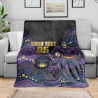 Custom Storm Blanket Warrior Mascot With Aboriginal Indigenous