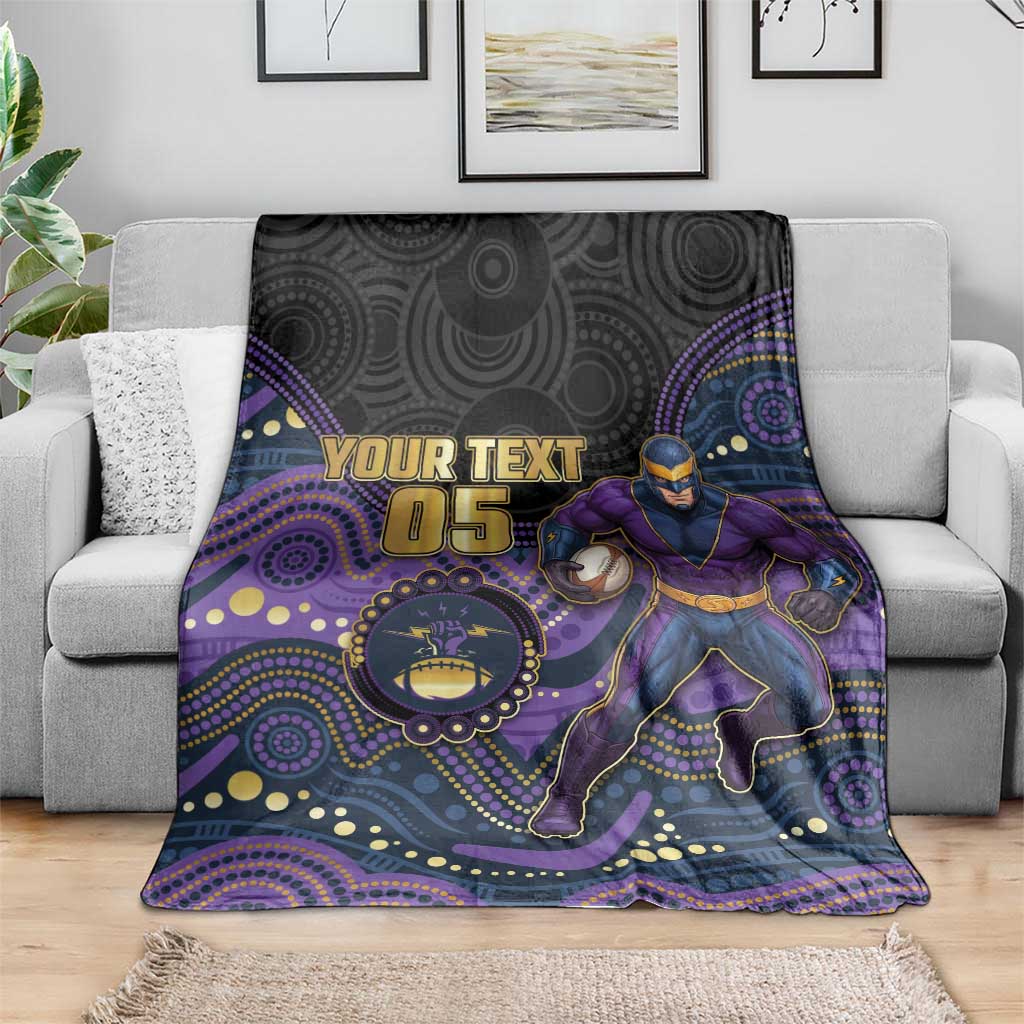 Custom Storm Blanket Warrior Mascot With Aboriginal Indigenous
