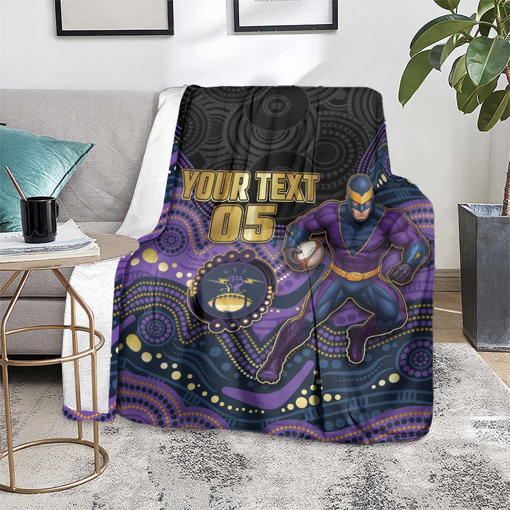 Custom Storm Blanket Warrior Mascot With Aboriginal Indigenous