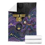 Custom Storm Blanket Warrior Mascot With Aboriginal Indigenous