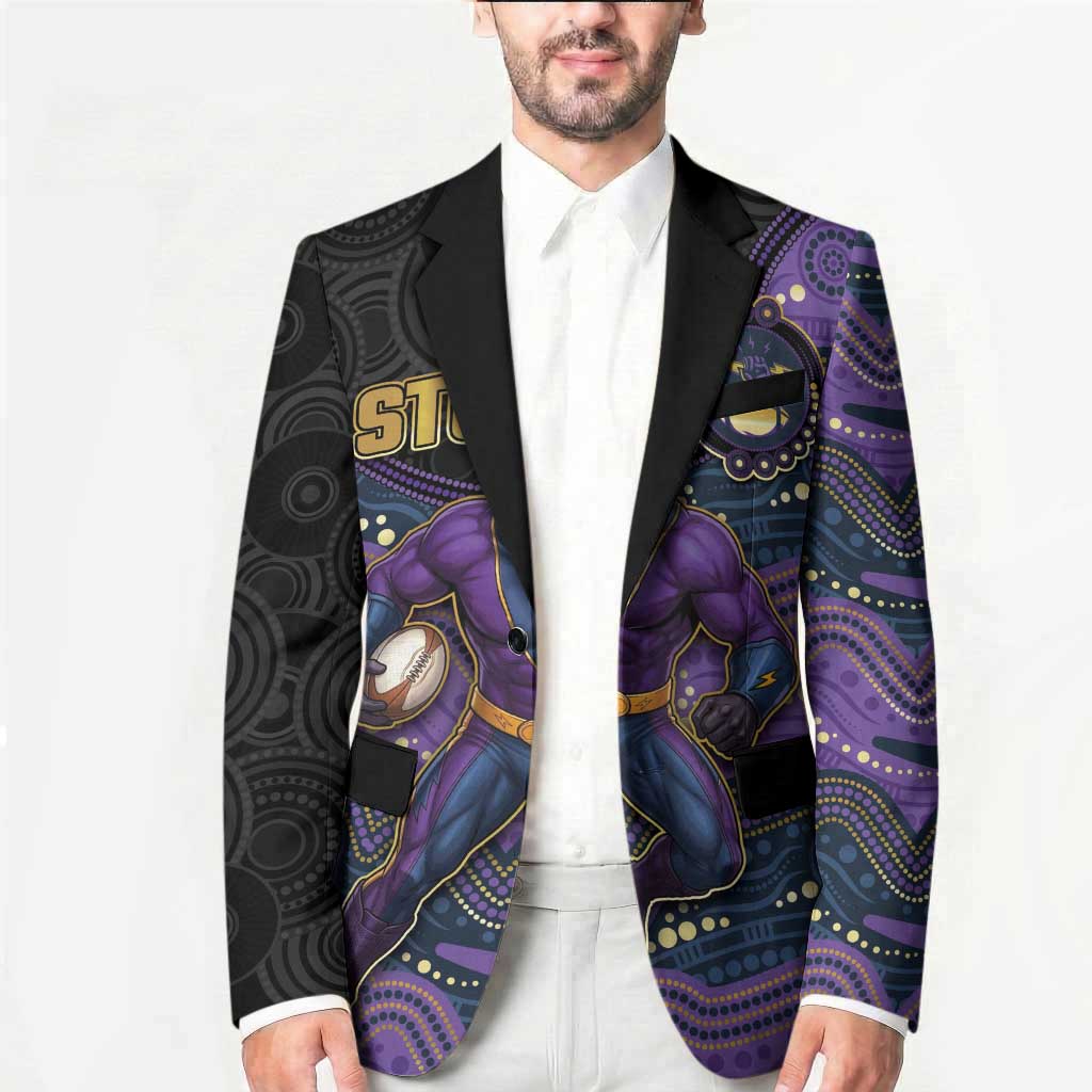 Custom Storm Blazer Warrior Mascot With Aboriginal Indigenous
