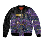 Custom Storm Bomber Jacket Warrior Mascot With Aboriginal Indigenous
