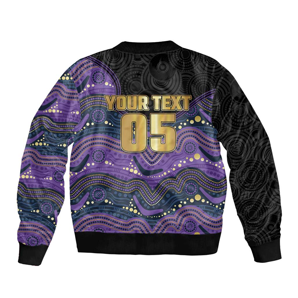 Custom Storm Bomber Jacket Warrior Mascot With Aboriginal Indigenous