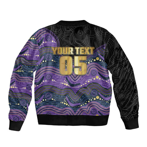 Custom Storm Bomber Jacket Warrior Mascot With Aboriginal Indigenous