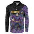 Custom Storm Button Sweatshirt Warrior Mascot With Aboriginal Indigenous
