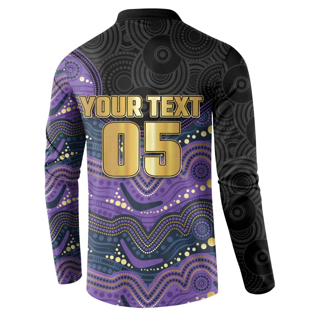 Custom Storm Button Sweatshirt Warrior Mascot With Aboriginal Indigenous