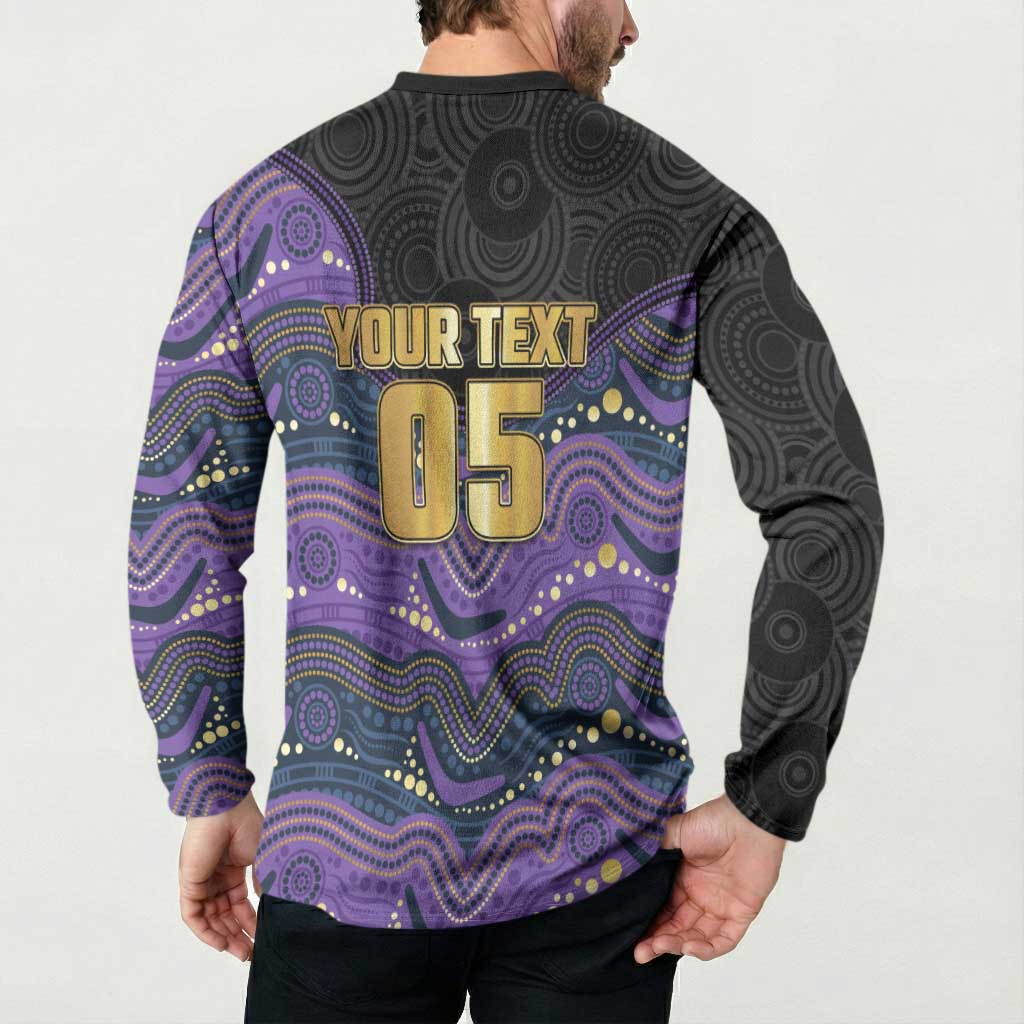 Custom Storm Button Sweatshirt Warrior Mascot With Aboriginal Indigenous