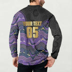 Custom Storm Button Sweatshirt Warrior Mascot With Aboriginal Indigenous