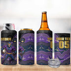 Custom Storm 4 in 1 Can Cooler Tumbler Warrior Mascot With Aboriginal Indigenous