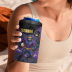Custom Storm 4 in 1 Can Cooler Tumbler Warrior Mascot With Aboriginal Indigenous