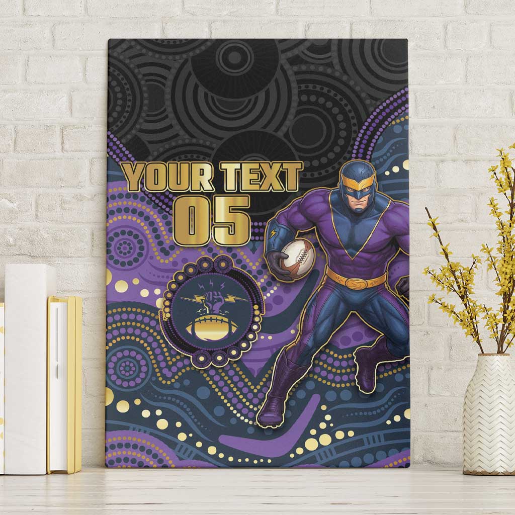 Custom Storm Canvas Wall Art Warrior Mascot With Aboriginal Indigenous