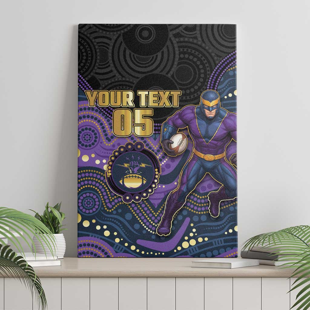 Custom Storm Canvas Wall Art Warrior Mascot With Aboriginal Indigenous