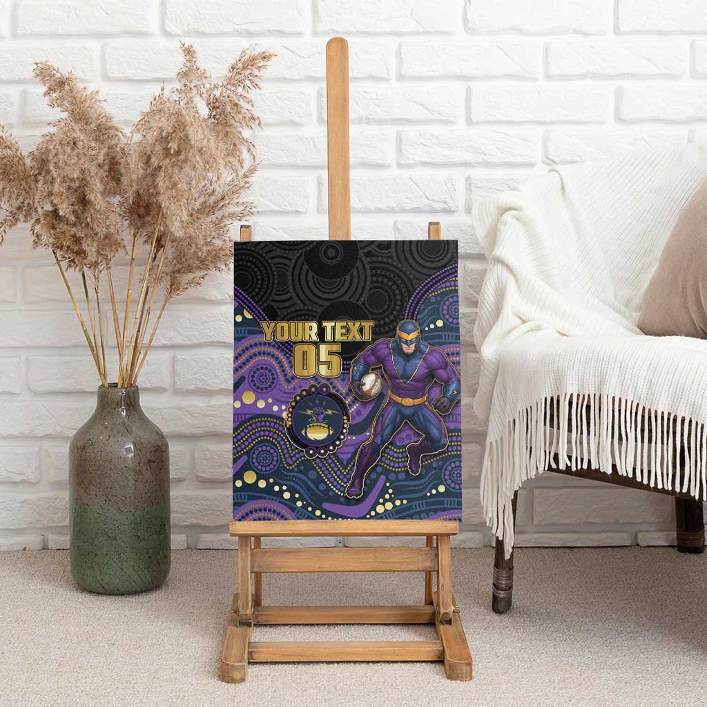 Custom Storm Canvas Wall Art Warrior Mascot With Aboriginal Indigenous