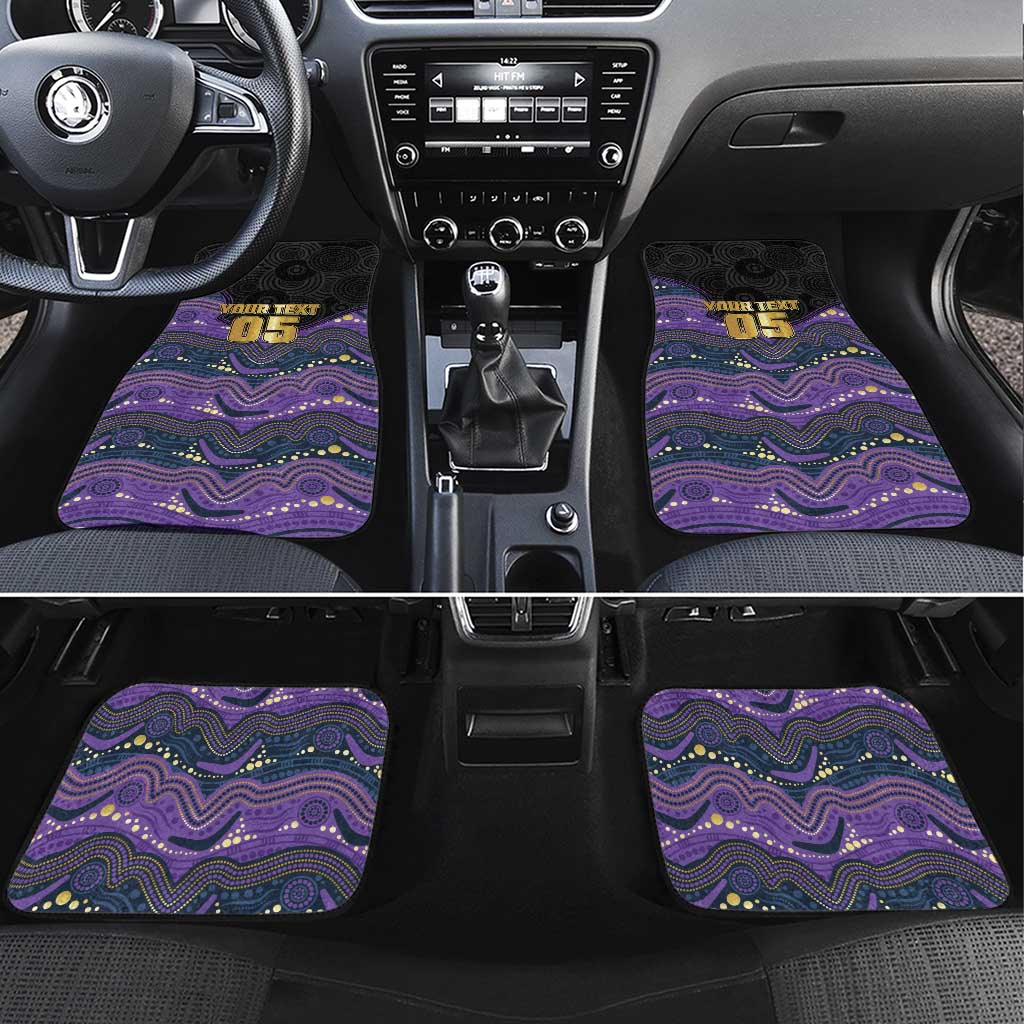 Custom Storm Car Mats Warrior Mascot With Aboriginal Indigenous