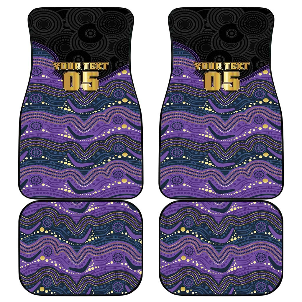 Custom Storm Car Mats Warrior Mascot With Aboriginal Indigenous