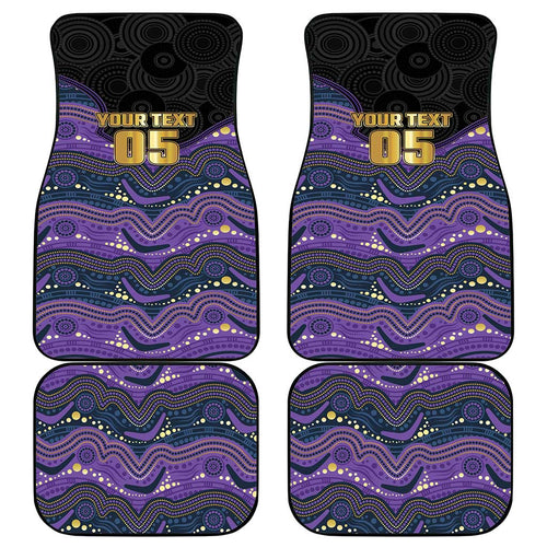 Custom Storm Car Mats Warrior Mascot With Aboriginal Indigenous