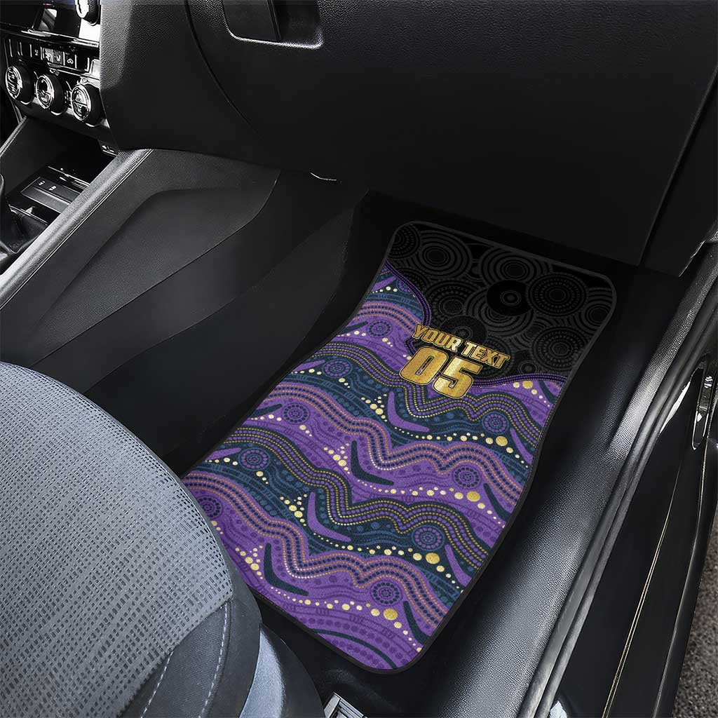 Custom Storm Car Mats Warrior Mascot With Aboriginal Indigenous