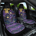 Custom Storm Car Seat Cover Warrior Mascot With Aboriginal Indigenous