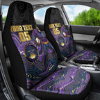 Custom Storm Car Seat Cover Warrior Mascot With Aboriginal Indigenous