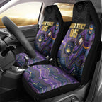 Custom Storm Car Seat Cover Warrior Mascot With Aboriginal Indigenous