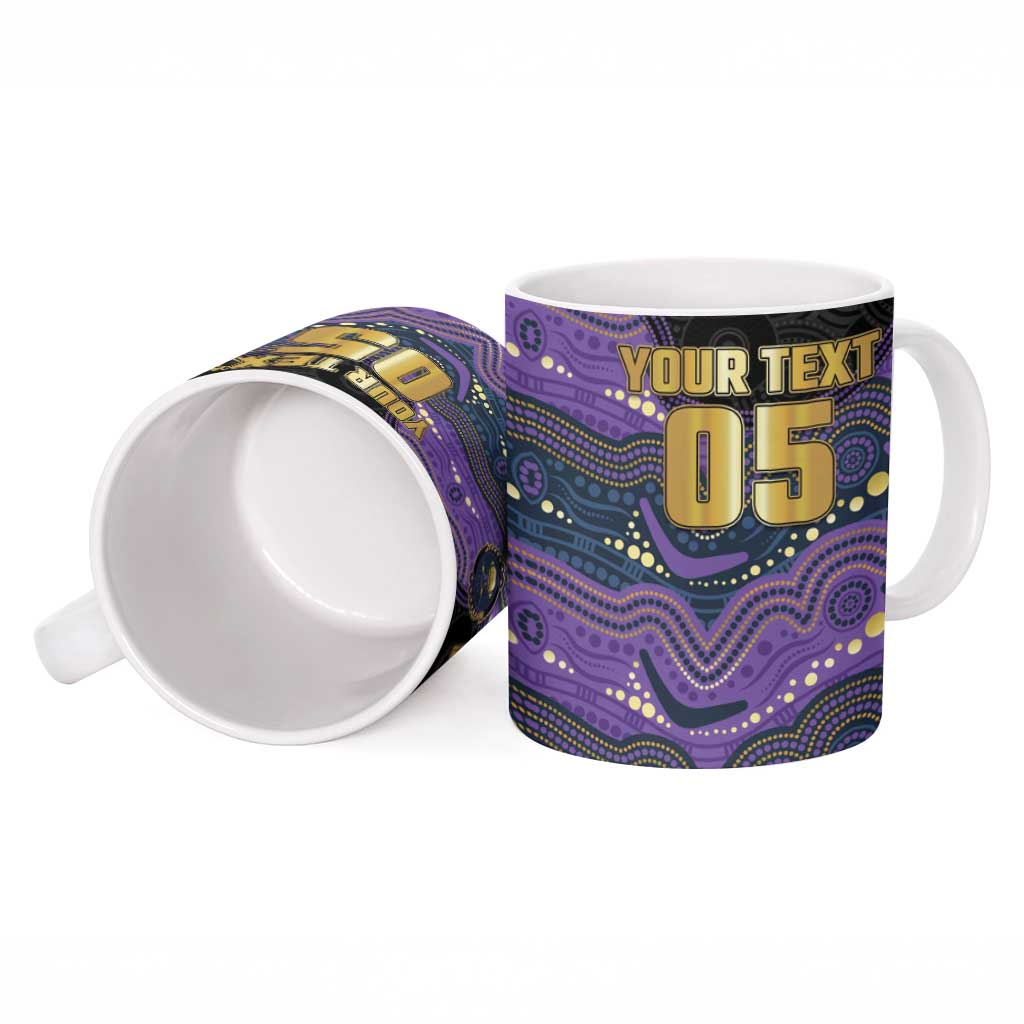 Custom Storm Ceramic Mug Warrior Mascot With Aboriginal Indigenous