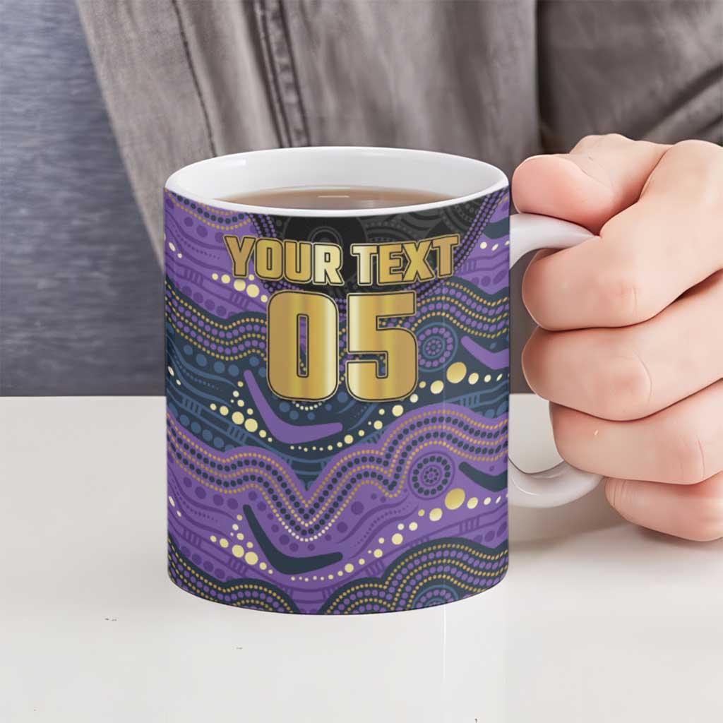 Custom Storm Ceramic Mug Warrior Mascot With Aboriginal Indigenous